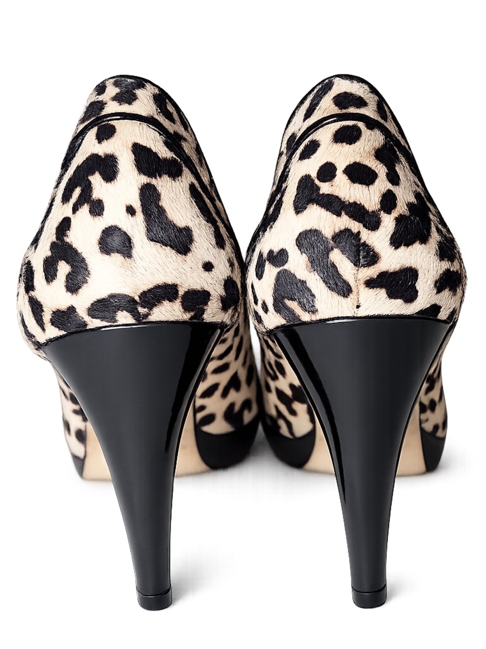 White House Black Market Leopard Print Peep Toe Heels Size 8.5 | Animal Print - Picture 5 of 6